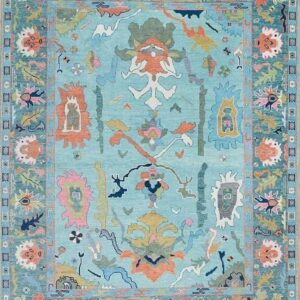Pastel Tribal Garden Hand-Tufted Wool Rug