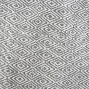 Subtle Diamond Pattern Handwoven Flatweave Rug