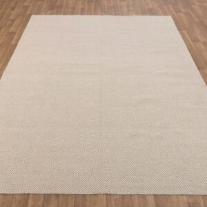 Neutral Diamond Pattern Handwoven Flatweave Rug