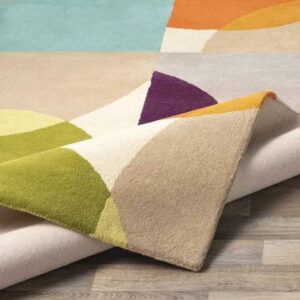 Modern Color Block Geometric Abstract Hand Tufted Rug