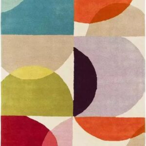 Modern Color Block Geometric Abstract Hand Tufted Rug