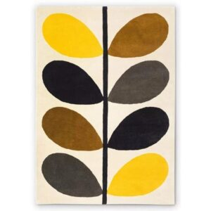 Modern Botanical Leaf Abstract Hand Tufted Rug