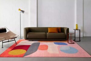 Modern Abstract Geometric Multicolor Artistic Hand Tufted Rug