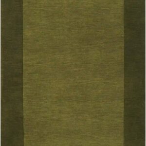 Hand Tufted Olive Green Wool Area Rug – Modern Solid Handmade Rug