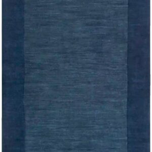 Hand Tufted Navy Blue Wool Area Rug – Modern Solid Handmade Rug