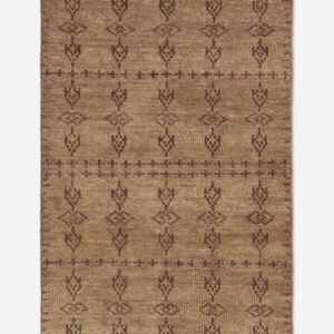 Hand Knotted Taupe Wool Area Rug – Tribal Handmade Wool Rug